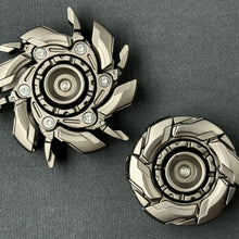 Load image into Gallery viewer, EDC Open Armor Metal Spinning Top – Magnetic Fidget Slider Toy for Adults | Stress Relief Spinner with Mecha Design &amp; Smooth Rotation
