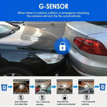 Load image into Gallery viewer, 3 Camera 1080P HD Dash Recorder 2.0-Inch IPS Screen Night Vision Recorder Large Wide Angle Cycle Recording

