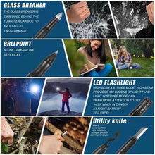 Load image into Gallery viewer, Multifunctional Outdoor Camping Tactical Pen  Survival Gear Self-Defense Pen Rescue Hiking Outdoor Survival Tool With Compass
