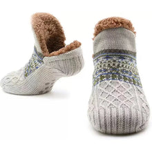 将图片加载到图库查看器，Thermal Mens Fluffy Slipper Socks Winter Warm Women Short Cotton Thickened Home Sleeping Soft Non Slip Grip Fuzzy Floor Socks
