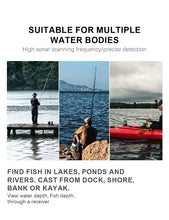Load image into Gallery viewer, FFC1108-1 Alarm 100M Portable Sonar Fish Finders 45 degrees Sonar Coverage Echo Sounder Alarm Transducer Lake Sea Fishing
