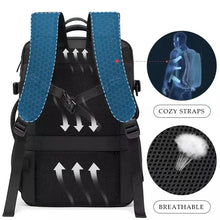 Load image into Gallery viewer, Expandable Business Backpack for Men - 17.3" Laptop, USB, Waterproof Travel Bag
