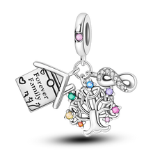 Load image into Gallery viewer, 925 Sterling Silver Pink Butterfly &amp; Luminous Firefly Charm – Dangle Bead for Bracelet or Necklace | Elegant DIY Jewelry Gift for Women
