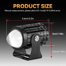 将图片加载到图库查看器，With Switch 2pc Super Bright Motorcycle LED Explorer Headlight Projector Fisheye Len LED Moto Fog Auxiliary Motorcycle Headlight
