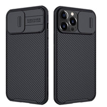Load image into Gallery viewer, Unique Camera Protection Case for iPhone 14 Pro Max / for iPhone 13 Pro with Slide Camera Cover Protector Hard Cover 12 mini Slim Fit Thin Protective Shockproof Cover with Slide Camera Cover
