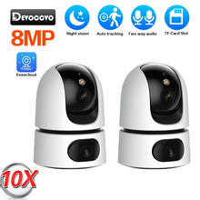 Load image into Gallery viewer, 10X Zoom 4K WiFi IP Camera Dual Lens Smart Home Auto Tracking CCTV Camera Wireless Surveillance Camera Security Baby Monitor Cam
