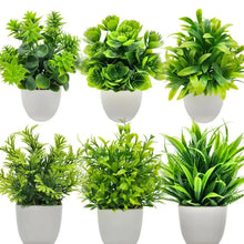 Load image into Gallery viewer, 1pc Artificial Plants with Plastics Pots Perfect Greenery for Home DecorationsOffice Desk Living Room and Bedroom Decoration
