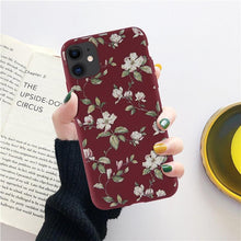 Load image into Gallery viewer, Fashion Flower Phone Case For Iphone 7 8 Plus  Iphone Xr X Xs Silicone Ultra Thin Shockproof Mobile Phone Case With Fashion Pattern Cover Stylish Beautiful Flower Pattern Colored iphone Case
