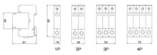Load image into Gallery viewer, GEYA GSP9 12.5KA T1+T2 SPD 4P 3P+NPE Surge Protector 275VAC Limp:7/12.5KA House Lightning Surge Arrester Device
