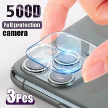 Load image into Gallery viewer, 3pcs in 1 Camera Lens Protector For iPhone 13 11 12 14 Pro Max HD Full Cover Camera Protection For iPhone 14 Plus 13 12 Mini Suit Camera Protective Glass For iphone
