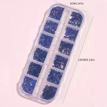 将图片加载到图库查看器，Multi-Shape 3D Flat Bottom Nail Rhinestones - Colorful AB Crystal Gems for DIY Manicure &amp; Crafts
