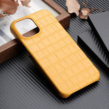 Load image into Gallery viewer, Unique Leather Case For iPhone 13 14 11 12 Pro Max XR X XS Strong Hard Shockproof Cover Green Leather Cover Classic Fashion Case for iPhone Protective Case
