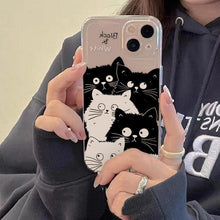 Load image into Gallery viewer, Cute Cat Transparent Phone Case For Iphone 11 12 13 Pro Max Case X Xs Max Xr Phone Case 7plus 8plus Case Cute Clear Protective Phone Cases
