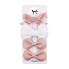 Load image into Gallery viewer, 4Pcs Baby Bows Hair Clips Cotton Linen Hairpins for Girls
