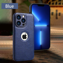 Load image into Gallery viewer, Luxury Leather Case for iPhone 14 13 12 11 Pro MAX XS XR 7 8 Plus Classic Silicone Phone Cover  Leather Case Thin Flexible Soft Grip Luxury PU Leather Cover for Men Durable Anti-Scratch Full Phone Cases

