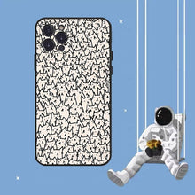 Load image into Gallery viewer, Cat Cute Art Phone Case For Iphone 8 7 6 6s Plus X Se 2020 Xr Xs 14 11 12 13 Mini Pro Max Mobile Case  Transparent Soft Protective Clear Case Compatible For Iphone
