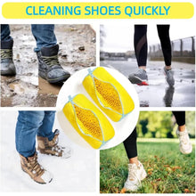 Load image into Gallery viewer, Durable Shoe Washing Machine Bag – Yellow &amp; Blue Zipper | Protective Laundry Wash Bag for Sneakers &amp; Casual Shoes
