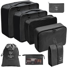 Load image into Gallery viewer, 7/8/9/10 Pcs Travel Organizer Packing Cubes – Lightweight Polyester Luggage Storage Bags for Clothes, Shoes, and Accessories
