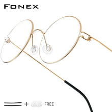 Load image into Gallery viewer, FONEX Screwless Round Eyeglasses – Titanium Alloy Frame for Men &amp; Women
