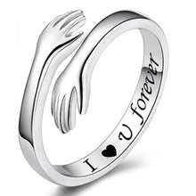 Load image into Gallery viewer, "I Love You Forever" Geometric Hug Ring Jewelry Men's and Women's Fashion Gothic Hip-hop Fashion Jewelry Gift Wholesale
