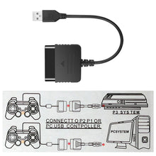 Load image into Gallery viewer, USB Adapter For Sony PS2 to PS3 PC Video Converter For Gaming Controller Joypad GamePad PC Video Game Accessories
