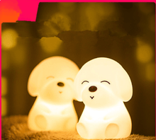 Load image into Gallery viewer, Dog LED Night Light Touch Sensor Remote Control Colors  USB Rechargeable Silicone Puppy Lamp For Children Kids Baby Perfect Gift
