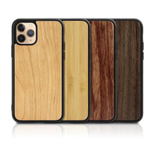 Load image into Gallery viewer, Vintage Wooded Back Case For iPhone 14 13 Mini 12 SE XR X S Max 8 7 Plus Genuine Bamboo Wooden Hard Phone case iPhone 11 Pro Max Strong Hard Protective Case For iPhone
