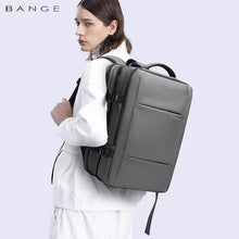 Load image into Gallery viewer, Expandable Business Backpack for Men - 17.3" Laptop, USB, Waterproof Travel Bag
