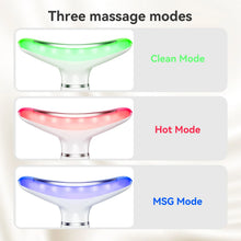 将图片加载到图库查看器，3 in 1 EMS Neck Face Beauty Device with Thermal Neck Lifting Vibration LED Facial Massager Double Chin Remover Skin Care Tool
