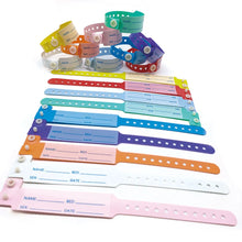 Load image into Gallery viewer, 100pcs Waterproof Soft PVC Medical Wristbands Writable Patient Identification Bracelets  Vinyl Band for Healthcare
