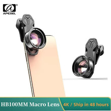Load image into Gallery viewer, APEXEL 100mm Macro Lens Camera Phone Lens 4K HD Super Macro Lenses CPL Star Filter for iPhonex 13 pro Samsung s9 all smartphone
