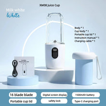 Load image into Gallery viewer, Portable Electric Blender Bottle – 6-Blade Smoothie Maker USB
