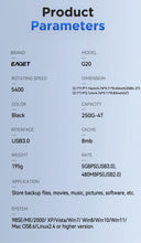 将图片加载到图库查看器，Eaget Portable External Hard Drive 1TB 5TB HDD 2.5 inch 5Gbps External Hard Disk Memory Compatible for PC Mac Desktop MacBook
