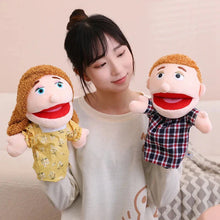 Load image into Gallery viewer, 28-33cm Kids Plush Finger &amp; Hand Puppet Popular Activity Boy Girl Role Play Bedtime Story Props Family Role Playing Toys Doll
