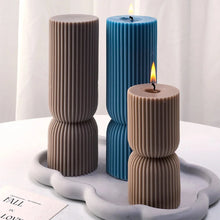 Load image into Gallery viewer, Nordic Cylindrical Silicone Candle Mold – Minimalist DIY Candle, Soap &amp; Resin Mold for Home Décor and Gift Crafting
