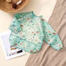 将图片加载到图库查看器，Waterproof Long Sleeve Baby Bib | Washable Feeding Bib with Full Coverage &amp; Easy Clean Design
