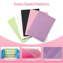 Load image into Gallery viewer, 20Pcs Disposable Nail Art Table Towel 13"x18" - 3 Ply Tattoo Bib Sheet for Patients Dentist or Medical Tray Cover and Nail Table
