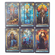 Load image into Gallery viewer, Stained Glass Tarot Card Deck – 78 Cards for Family &amp; Divination
