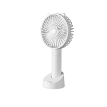 Load image into Gallery viewer, USB Mini Handheld Fan Cooler Portable Small Charging Fan Mini Silent Charging Desk Dormitory Office Student Gifts Long Personal Small Desk Fan with Base, Lightweight Rechargeable USB Handheld Fan
