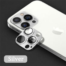 Load image into Gallery viewer, Camera Lens Metal Protector Glass For iPhone 14 13 Pro Max 13 Mini Back Lens Cap On iPhone 14 Plus Full Cover Protective Cases Metal Camera Cover with Tempered Glass Screen Protector
