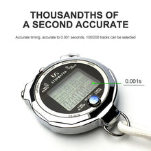将图片加载到图库查看器，Professional Digital Stopwatch 0.001s Precision Luminous Countdown Timer 100/200 Channels Memory Referee Training Running Timer
