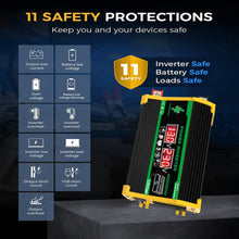 将图片加载到图库查看器，4000W Vehicle Smart Inverter Dual LCD Display 12V To 220V/110V Intelligent Power Inverter Digital Power Inverter for RV Caravan
