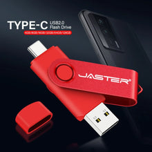 Load image into Gallery viewer, TYPE-C USB Flash Drive 128GB Real Capacity Pen Drive 64GB Free Key Chain Memory Stick Creative Business Gift Red U Disk Blue 32G
