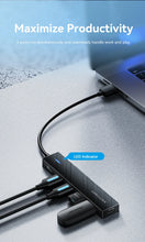 Load image into Gallery viewer, Vention Usb Hub 4 Port ABS Hub USB 3.2 10Gbps for Laptop Multi Splitter Adapter For Xiaomi Macbook PC Computer Accessories
