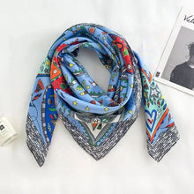 Load image into Gallery viewer, 90x90cm Square Silk-Feel Scarf – Luxury Women’s Shawl &amp; Head Wrap
