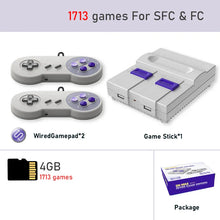 Load image into Gallery viewer, VILCORN 16-Bit Wireless/Wired Retro Video Game Console Built-in 4800+ Games for Everdrive SNES NES FC Family Game Machine
