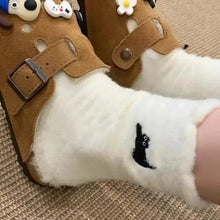 将图片加载到图库查看器，3Pairs Premium Feel Cute Cat Cozy Hairy Mink Velvet Socks Autumn Winter Hosiery Thickened Plush Warm Sleep Home Fluffy Socks
