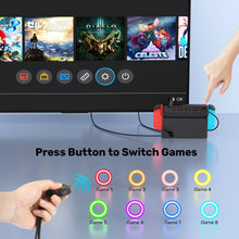 Load image into Gallery viewer, For Nintendo Switch OLED Game Switcher One-key Fast Switching Multi Gaming Card Reader 5M Wireless Control NS Accessories

