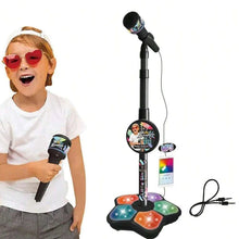 Load image into Gallery viewer, Kids Microphone Stand Toy, Portable Children's Karaoke Electronic, Durable Party Karaoke Microphone Stand, Kids Karaoke Machine
