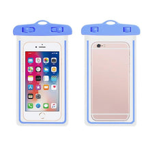 Load image into Gallery viewer, Universal Mobile Phone Transparent Waterproof Bag Three-Layer Sealed Beach Fishing Underwater Swimming Waterproof Case Mobile Phone Cover Water Proof Pouch Bag for iPhone
